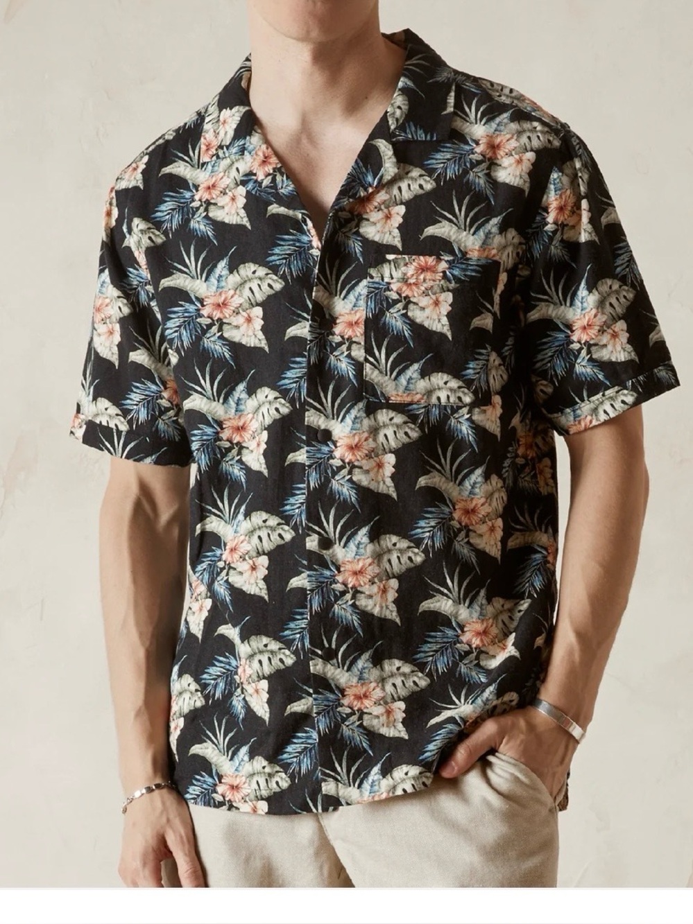 Jeremiah‎ Men’s Short Sleeve Shirt Multicolor Size XL. Linen Blend NWT